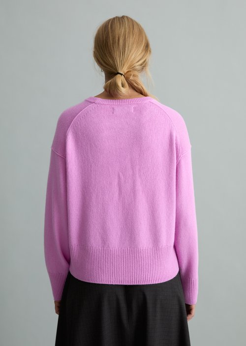 Oversized Merino Knit Sweater — Smoky Grape