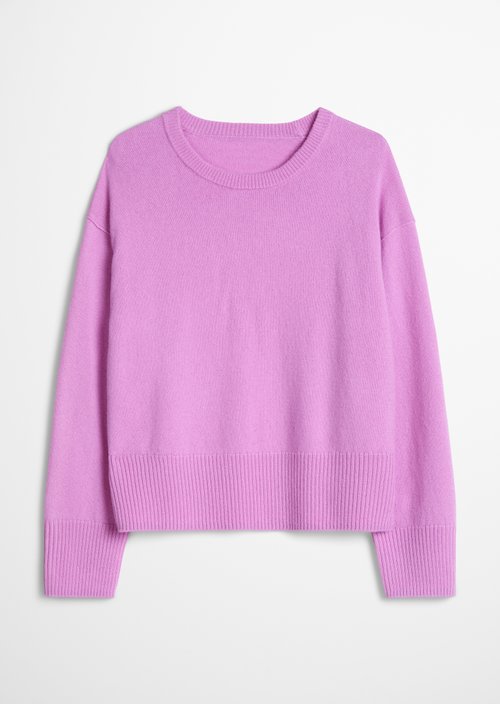 Oversized Merino Knit Sweater — Smoky Grape