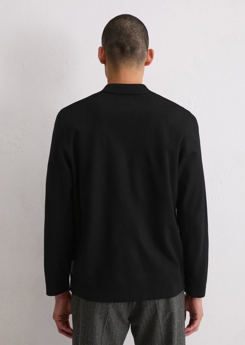 Overshirt cardigan regular — Black