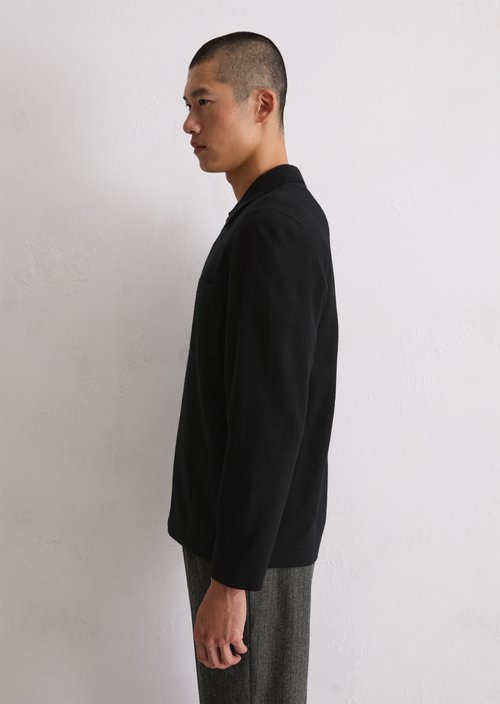 Overshirt cardigan regular — Black