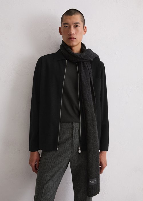 Overshirt cardigan regular — Black