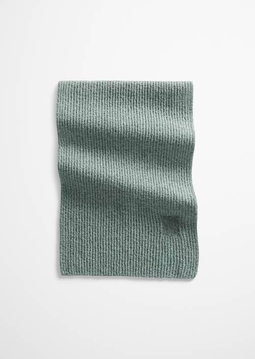 écharpe tricotée Faded Mint en vue de face