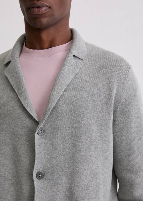 Veste en tricot regular Cloudy Grey Melange in Detailansicht
