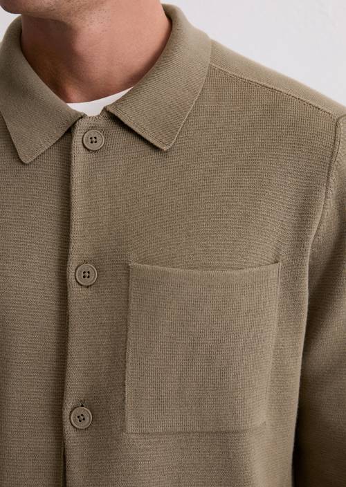 Strick-Overshirt regular Pavestone in Detailansicht