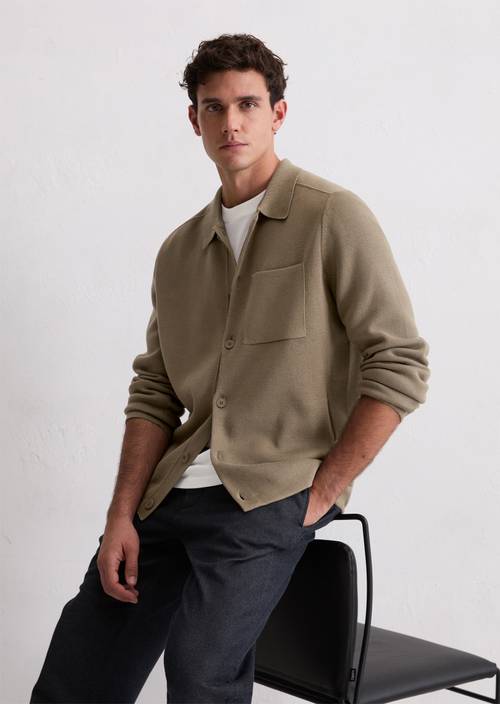 Strick-Overshirt regular Pavestone in Frontalansicht