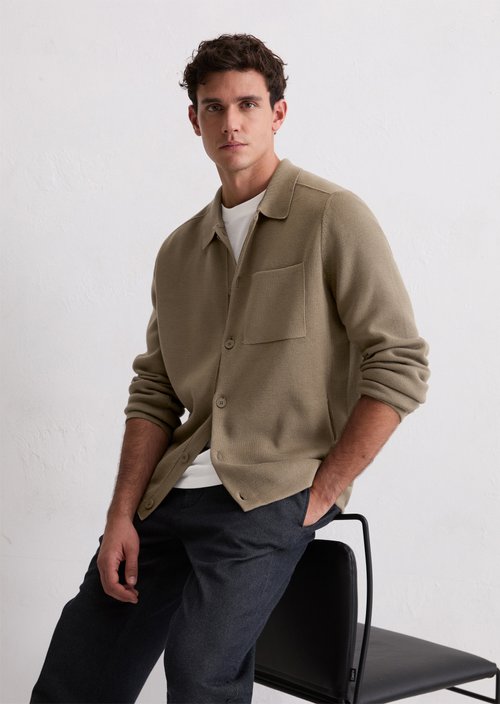 Regular knit overshirt — Pavestone