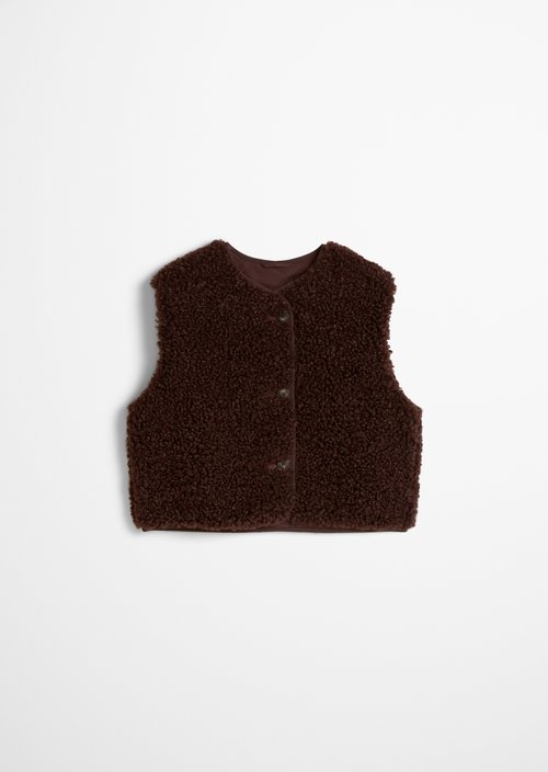 Teddy Vest, Regular — Espresso Brown