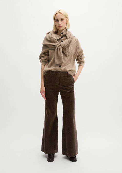 Flared corduroy pants — Burnt Coffee