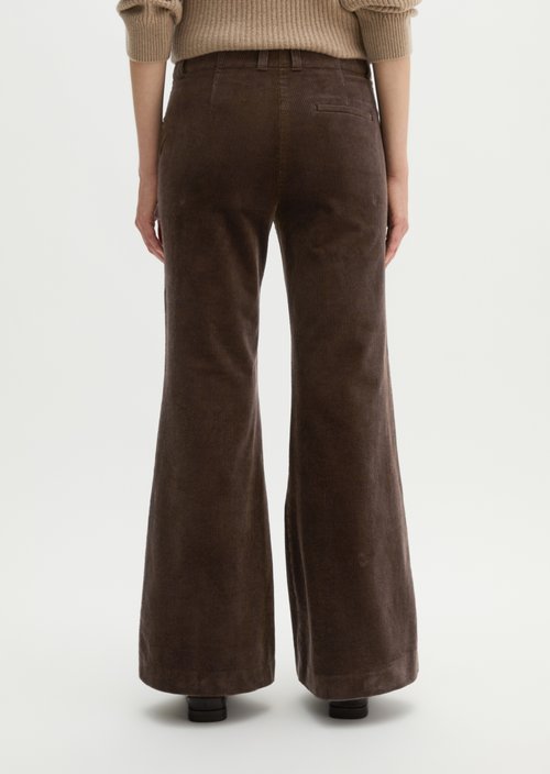 Flared corduroy pants — Burnt Coffee