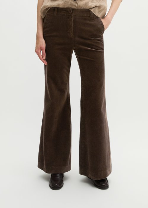Flared corduroy pants — Burnt Coffee
