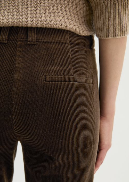 Flared corduroy pants — Burnt Coffee