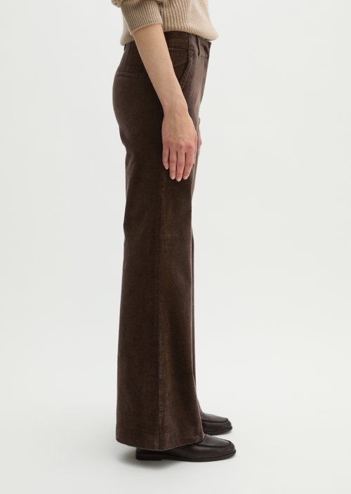 Flared corduroy pants — Burnt Coffee