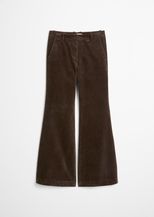 Flared corduroy pants — Burnt Coffee