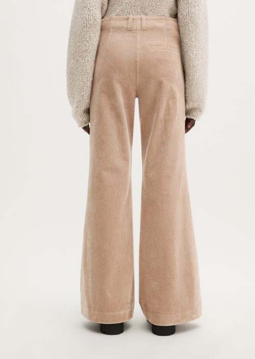 Flared corduroy pants — Earthy Taupe