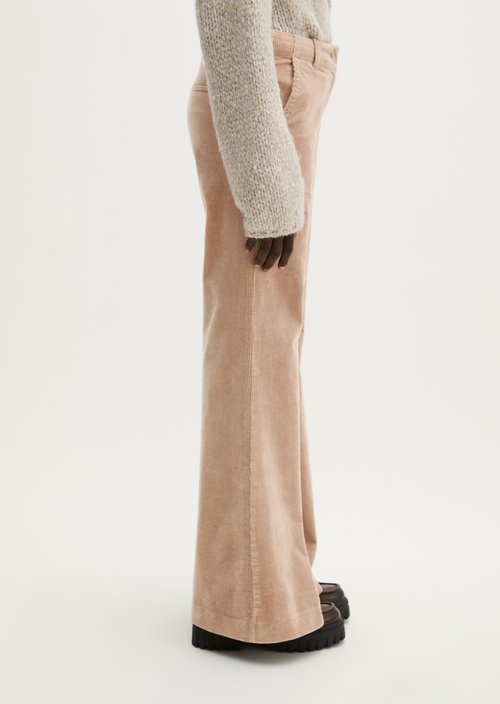 Flared corduroy pants — Earthy Taupe