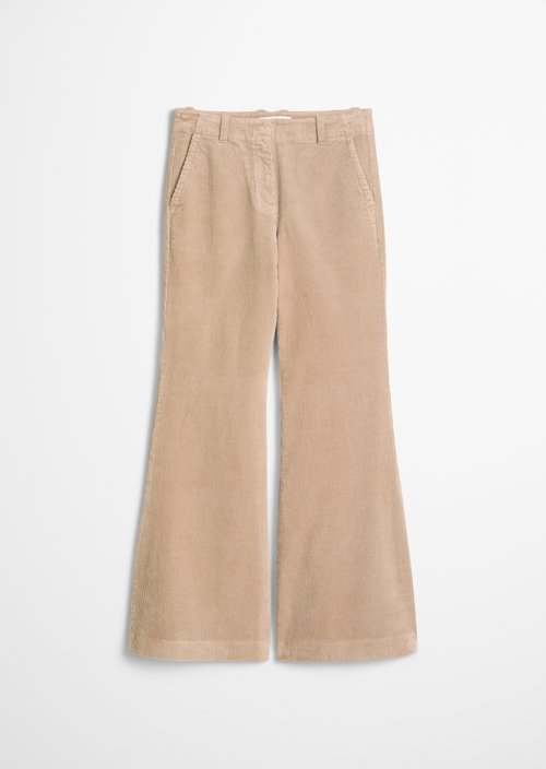 Flared corduroy pants — Earthy Taupe
