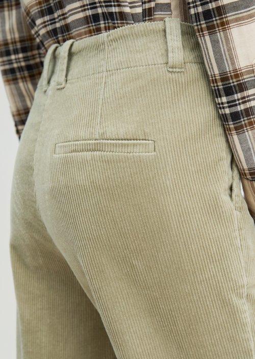 Flared corduroy pants — Smooth Sage