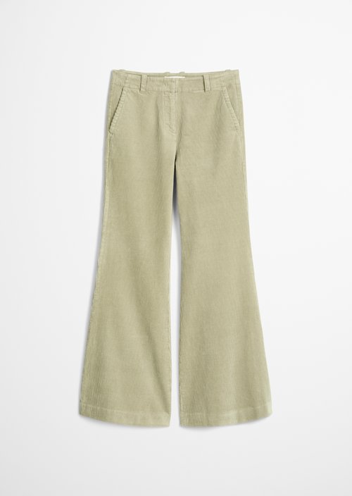 Flared corduroy pants — Smooth Sage