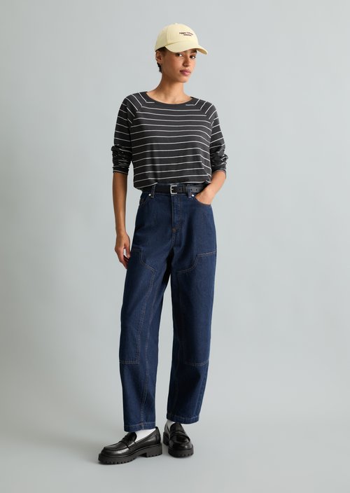 Striped longsleeve relaxed — Dark Grey