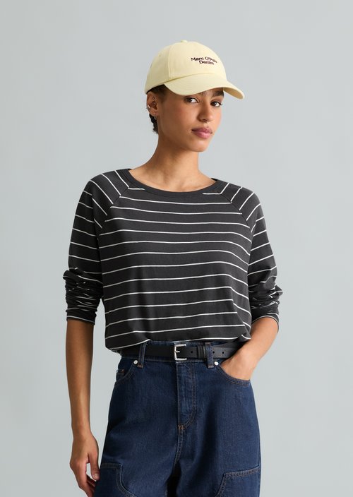 Striped longsleeve relaxed — Dark Grey