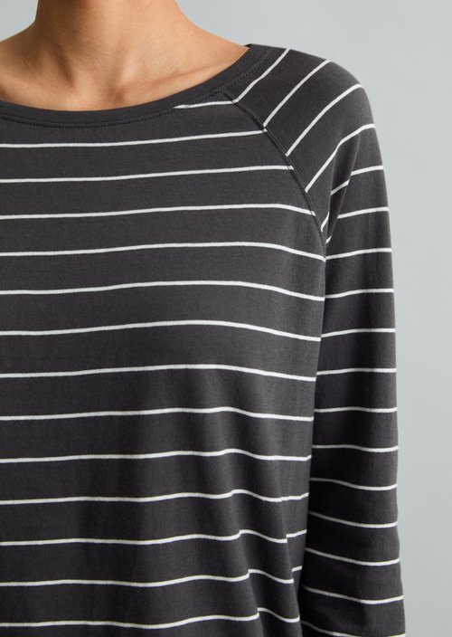Striped longsleeve relaxed — Dark Grey