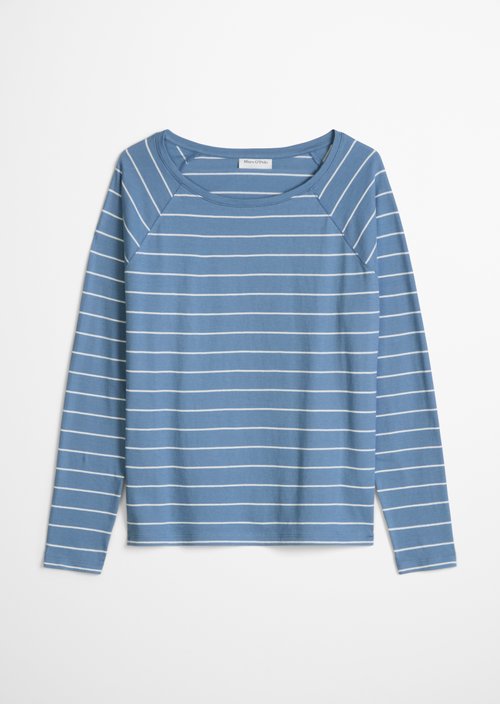 Striped longsleeve relaxed — Medium Blue