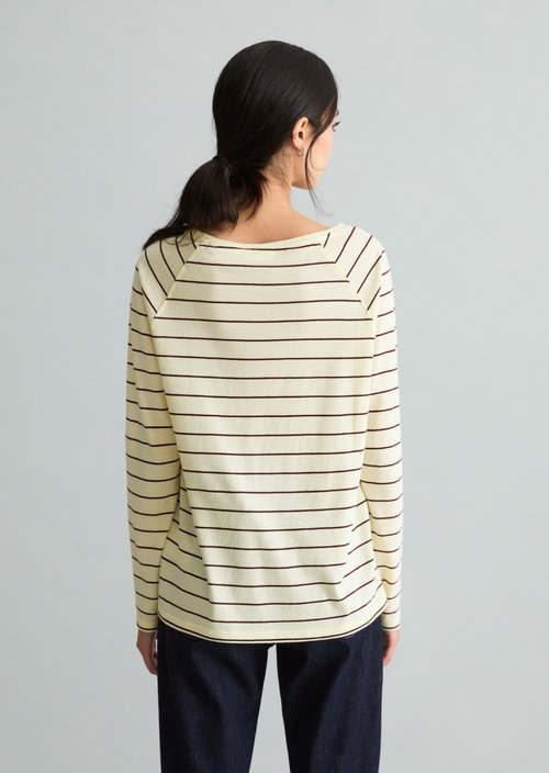 Striped longsleeve relaxed — Light Yellow