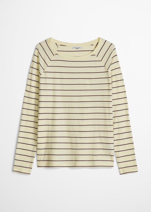Striped longsleeve relaxed — Light Yellow