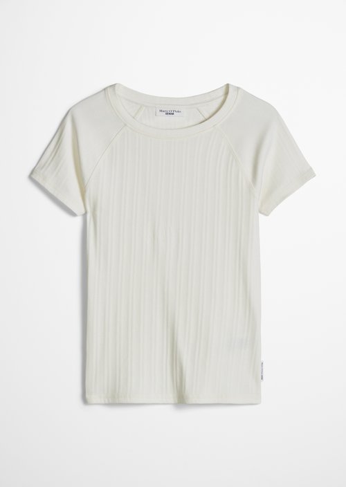 Slim-Fit Ribbed Jersey T-Shirt — Silky White
