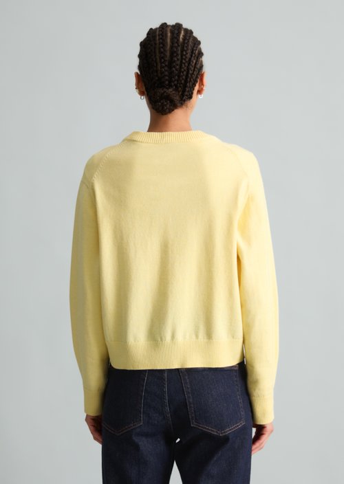 Regular Cardigan — Medium Yellow Melange