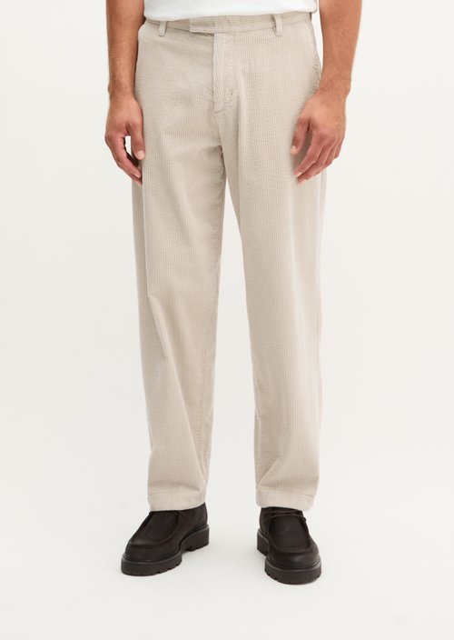 Corduroy Pants, "Bent Relaxed" Style — Linen Beige