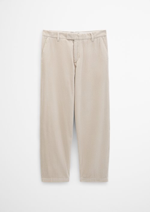 Corduroy Pants, "Bent Relaxed" Style — Linen Beige