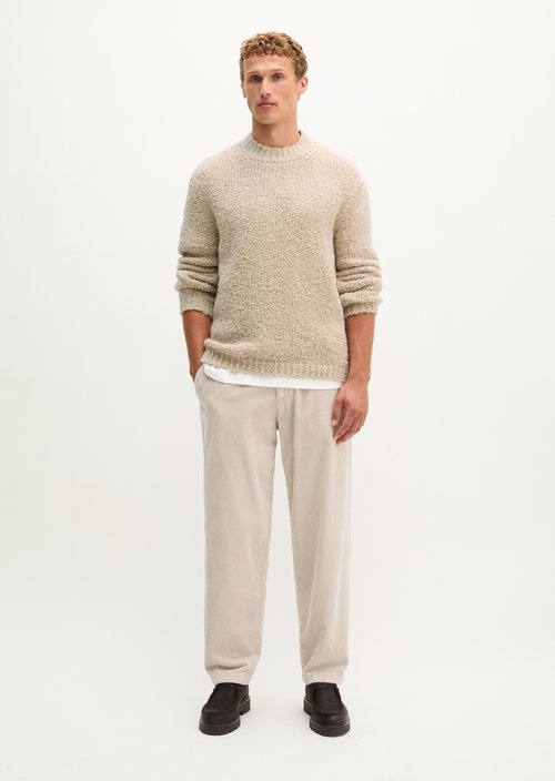 Corduroy Pants, "Bent Relaxed" Style — Linen Beige