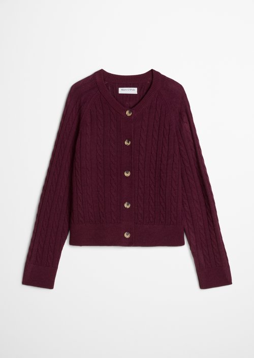 Oversized Cable-Knit Cardigan — Mahagony Jam