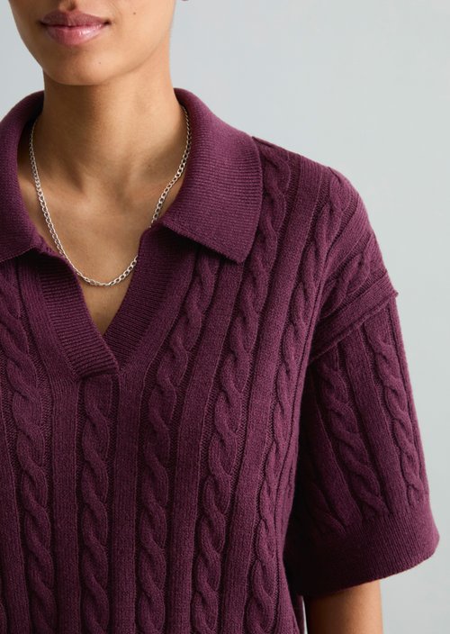 Oversized knit polo shirt — Mahagony Jam