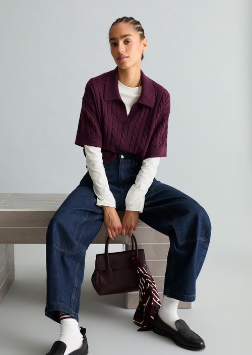 Oversized knit polo shirt — Mahagony Jam