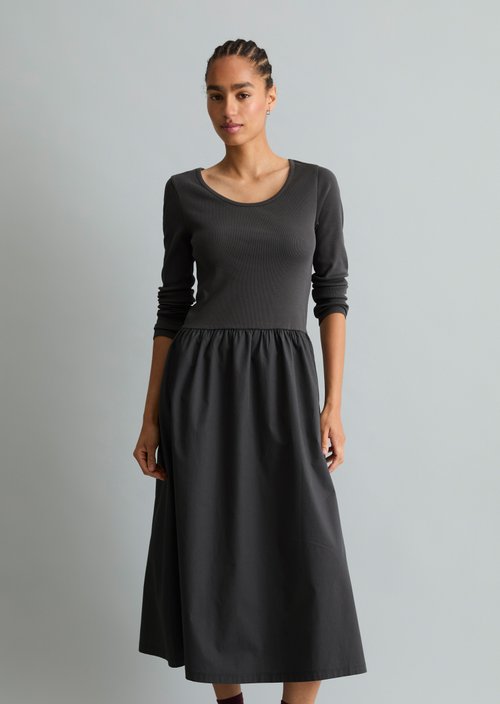 Flared jersey dress — Light Graphite