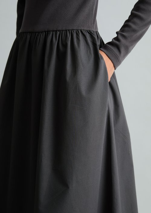 Flared jersey dress — Light Graphite