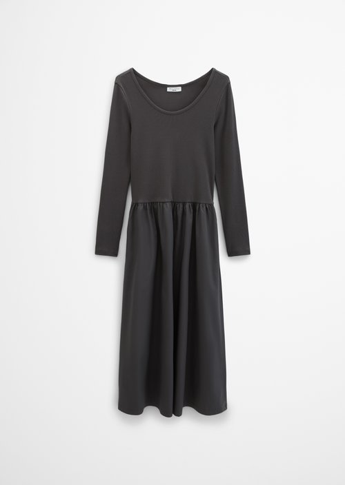 Flared jersey dress — Light Graphite