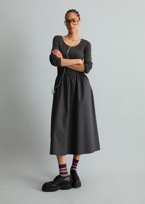 Flared jersey dress — Light Graphite