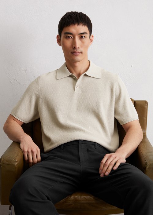 Piqué regular polo shirt — Misty Grey