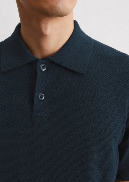Piqué regular polo shirt — Dark Navy