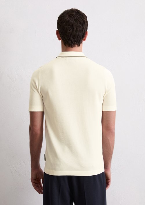 Strick-Poloshirt DFB Travel Collection — White Cotton