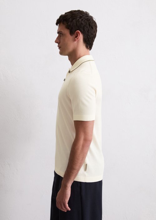 Strick-Poloshirt DFB Travel Collection — White Cotton