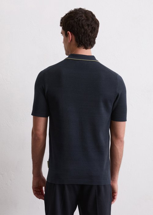 Strick-Poloshirt DFB Travel Collection — Deep Night Blue