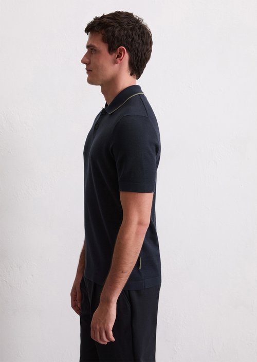 Strick-Poloshirt DFB Travel Collection — Deep Night Blue