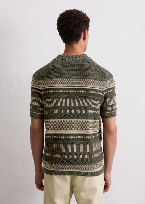 Regular short-sleeved sweater — Dark Brown