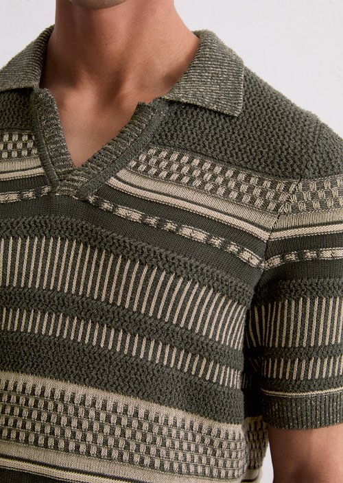 Regular short-sleeved sweater — Dark Brown