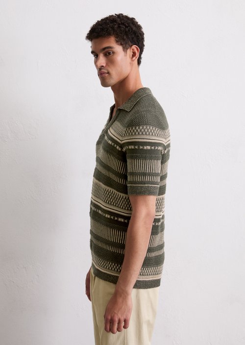Regular short-sleeved sweater — Dark Brown