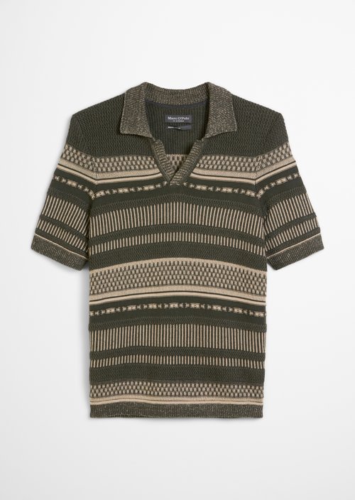 Regular short-sleeved sweater — Dark Brown
